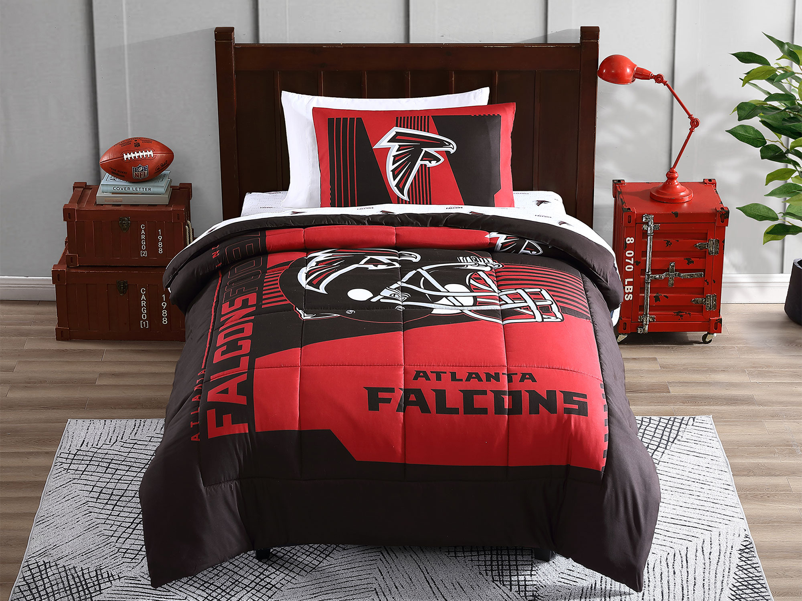 Cathay Sports Twin/Twin Extra Long NFL Status Bed-In-A-Bag Set